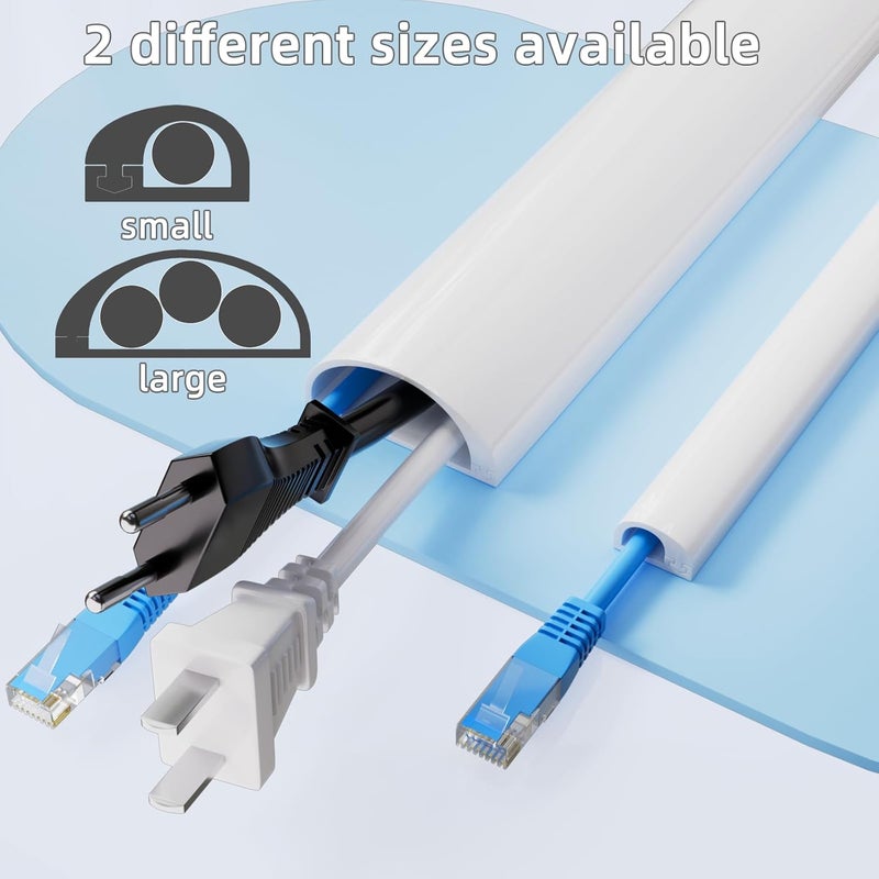 KAYLEINSTER 39" Cord Hider for Wall Mounted TV,Adhesive Cable Hider for Wall,Cord Covers Raceway Kit for Wires Hider,Flexible Silicone Cable Concealer for Home Office,W 1.08"× H 0.6" - Image 3